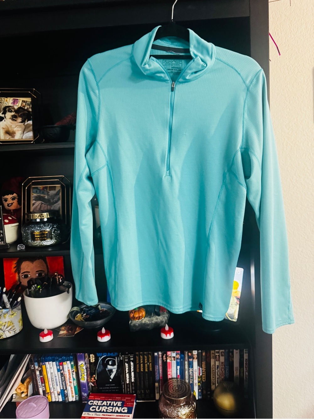 Patagonia Capilene Base Layer, Lightweight Turqoise Women's Quarter-Zip Top